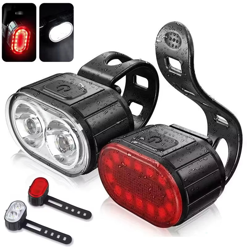 Bike Front Rear Light Usb Charge Light Set Waterproof Taillight Mtb Road Bicycle Warning Cycling Rear Lamp Tail Lights