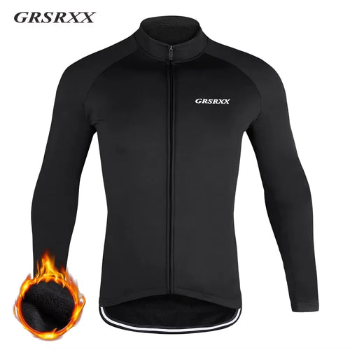 GRSRXX Winter Warm Cycling Jacket Mountain Bike Jacket Cycling Jersey Long Sleeve Cycling Jersey Ciclismo Jacket Unisex