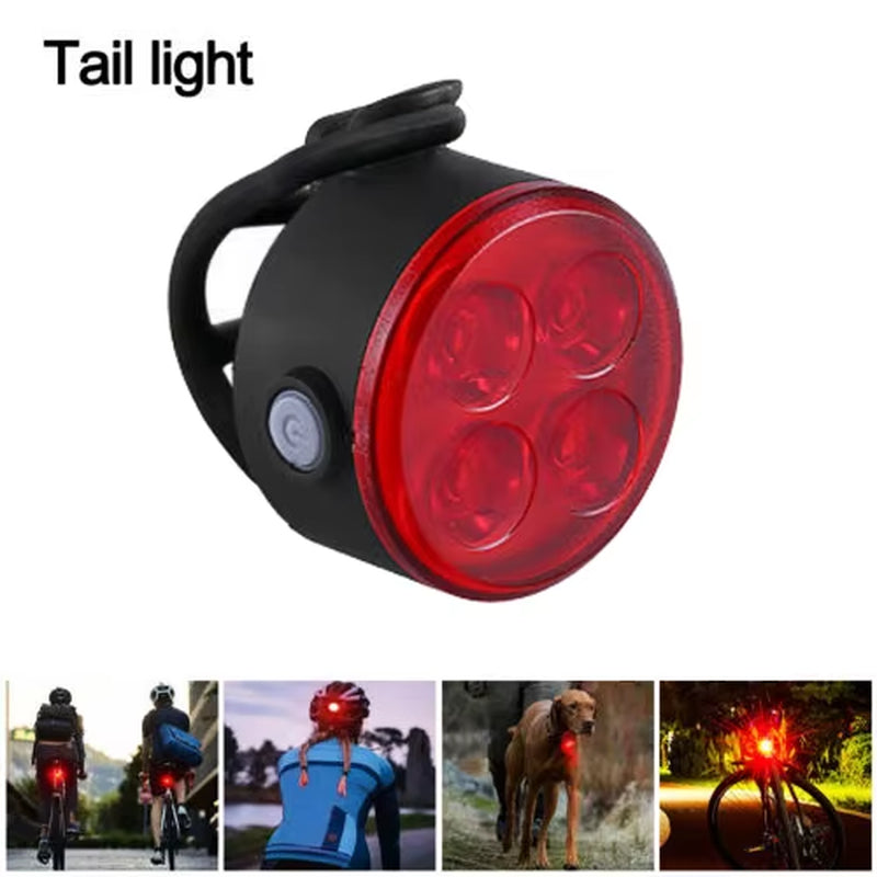 Bike Lights Front Rear Bicycle Lighting Cycling USB Rechargeable Flashlight for Bicycle Light Mountain Bike Back Lantern Lamp